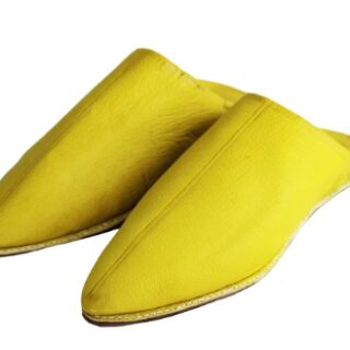 Babouche Classic Cuir Jaune