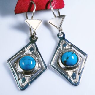 Boucles Turquoise & Argent