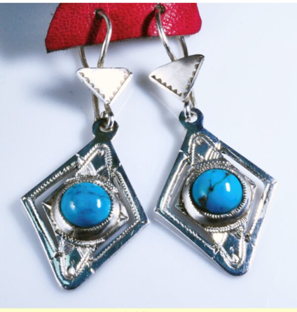 Boucles Turquoise & Argent